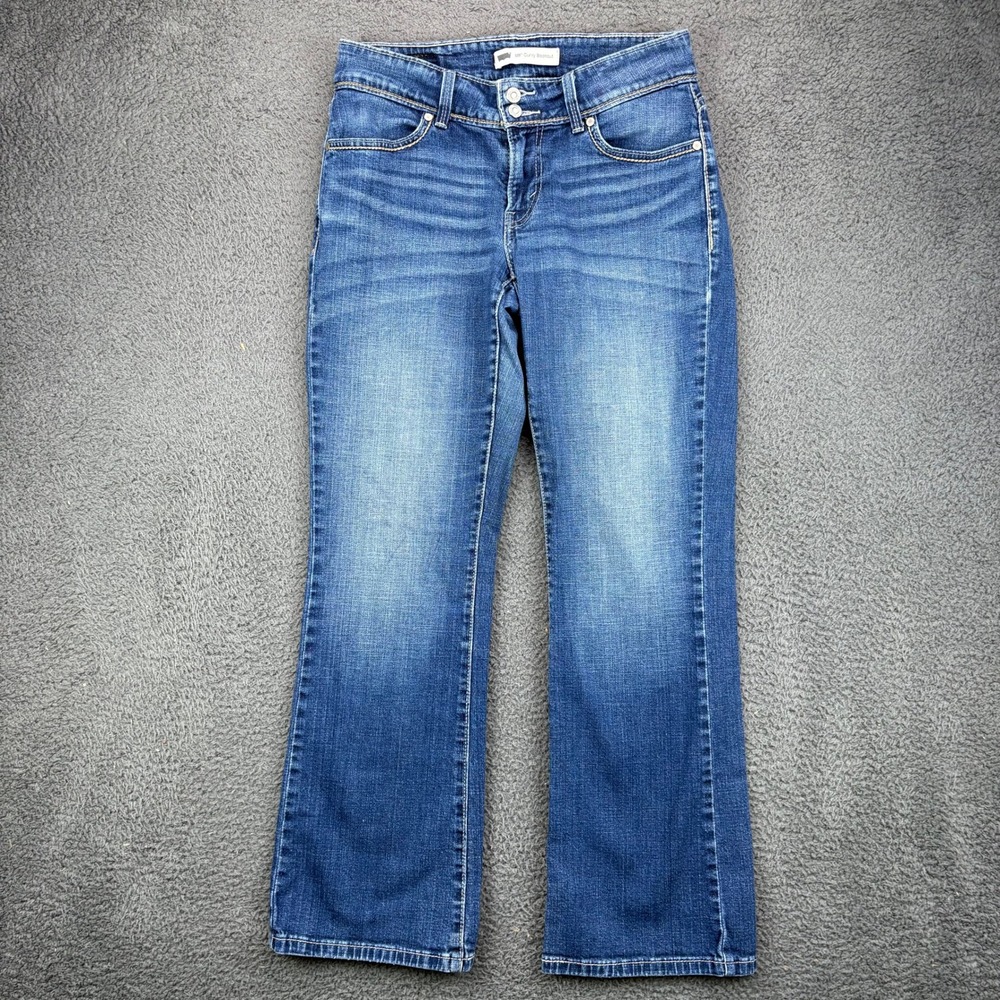 Levis 529 Curvy Bootcut Jeans Womens 6S Blue Denim Dark Wash Flap Pocket‎ 10903